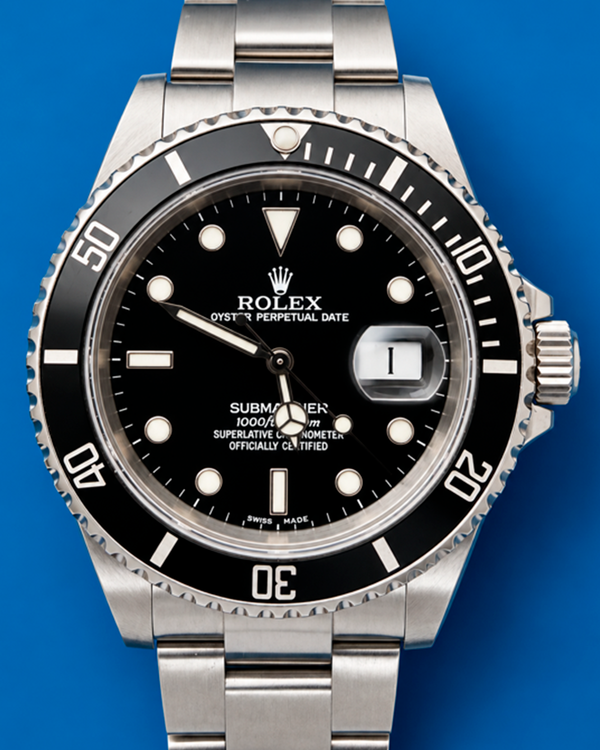 1989 Rolex Submariner Date 40MM Black Dial Oyster Bracelet (16610)