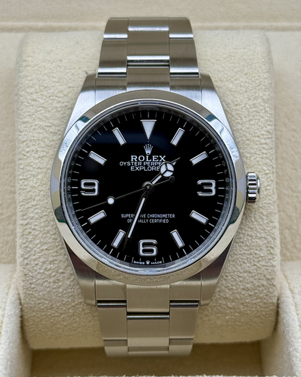 No Reserve - 2022 Rolex Explorer 36MM Black Dial Oyster Bracelet (124270)