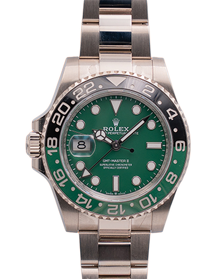 2025 Rolex GMT-Master II “Sprite” 40MM Green Dial White Gold Oyster Bracelet (126729VTNR)