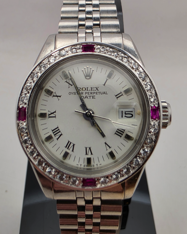 1981 Rolex Oyster Perpetual Lady Date 26MM White Dial Jubilee Bracelet (6916)
