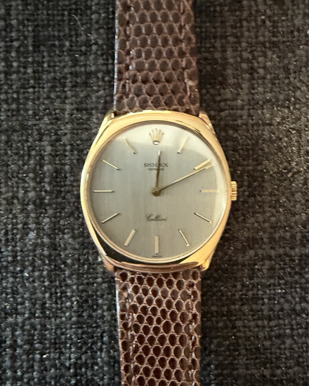 1995 Rolex Cellini 31MM Champagne Dial Aftermarket Leather Strap (4133)