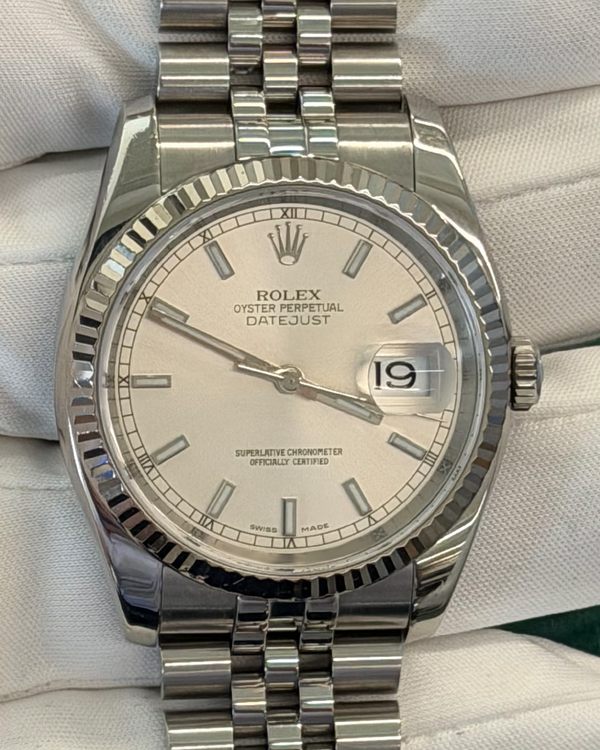 2016 Rolex Datejust 36MM Silver Dial Jubilee Bracelet (116234)