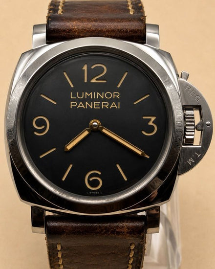 2015 Panerai Luminor 1950 3 Days 47MM Black Dial Leather Strap (PAM00372)