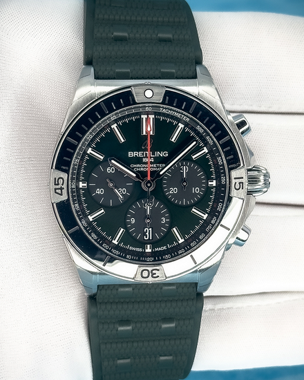 2026 Breitling Chronomat B01 42MM Green Dial Rubber Strap (AB0134101L2S1)