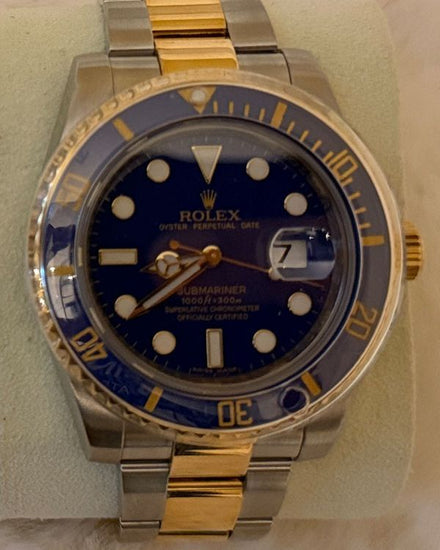 2011 Rolex Submariner Date "Bluesy" 40MM Blue Dial Two-Tone Oyster Bracelet (116613)