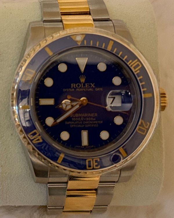 2011 Rolex Submariner Date "Bluesy" 40MM Blue Dial Two-Tone Oyster Bracelet (116613LB)