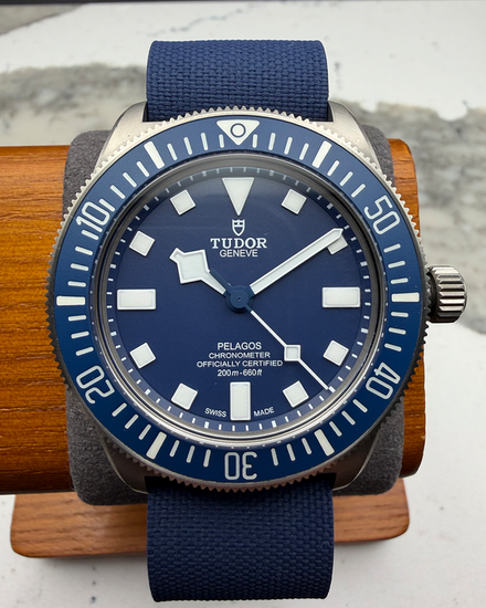 No Reserve - 2025 Tudor Pelagos FXD 42MM Blue Dial Textile Strap (25707B/25)