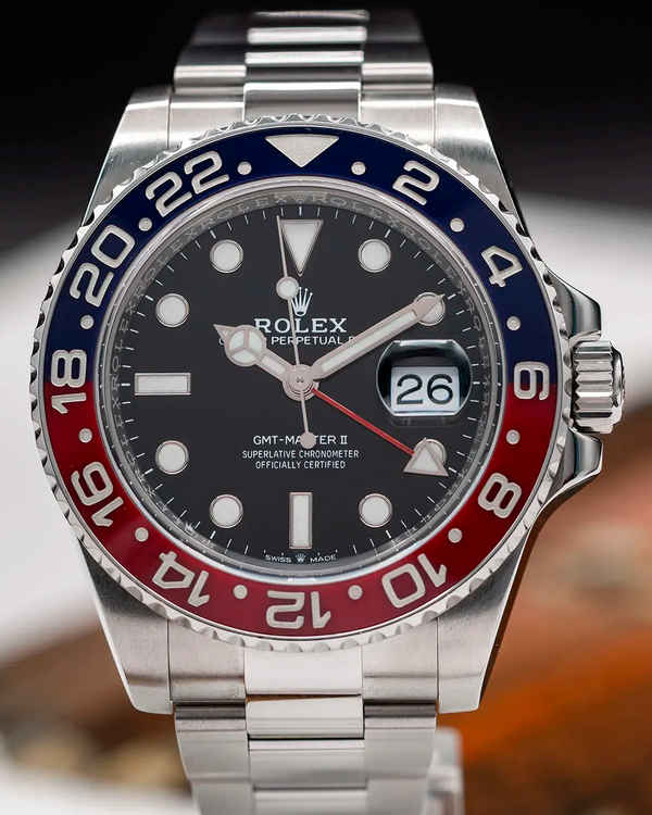 2019 Rolex GMT-Master II "Pepsi" 40MM Black Dial Oyster Bracelet (126710BLRO)