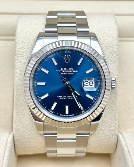 2019 Rolex Datejust 41MM Blue Dial Oyster Bracelet (126334)