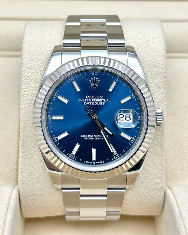 2019 Rolex Datejust 41MM Blue Dial Oyster Bracelet (126334)
