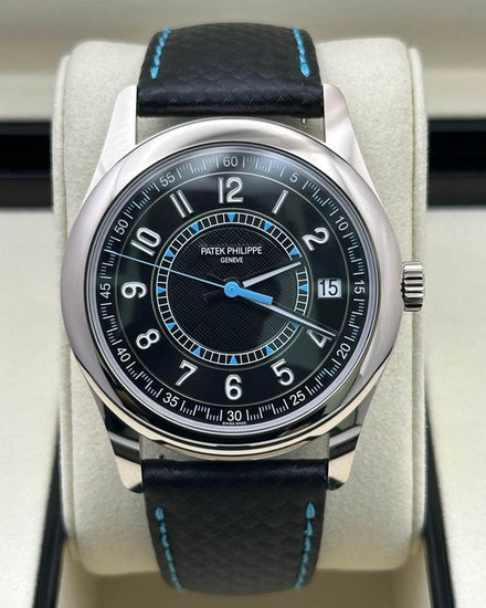 2026 Patek Philippe Calatrava 40MM Black Dial Leather Strap (6007G-011)