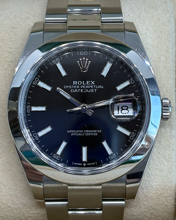 2019 Rolex Datejust 41MM Black Dial Oyster Bracelet (126300)