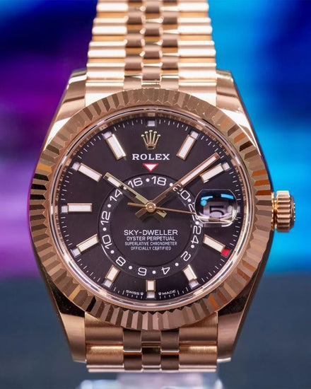 2026 Rolex Sky-Dweller 42MM Black Dial Yellow Gold Jubilee Bracelet (336938)