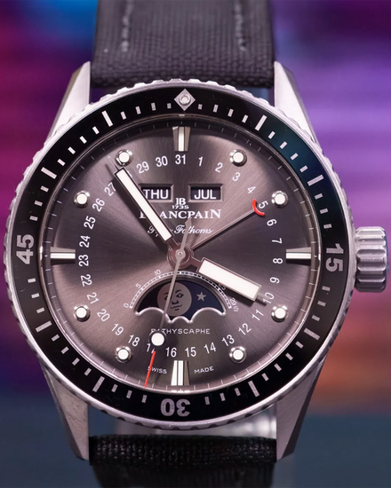 2026 Blancpain Fifty Fathoms Bathyscaphe 43MM Grey Dial Textile Strap (5054-1110-B52A)
