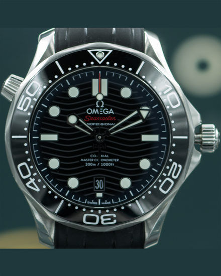 2023 Omega Seamaster Diver 300M 42MM Black Dial Rubber Strap (210.32.42.20.01.001)