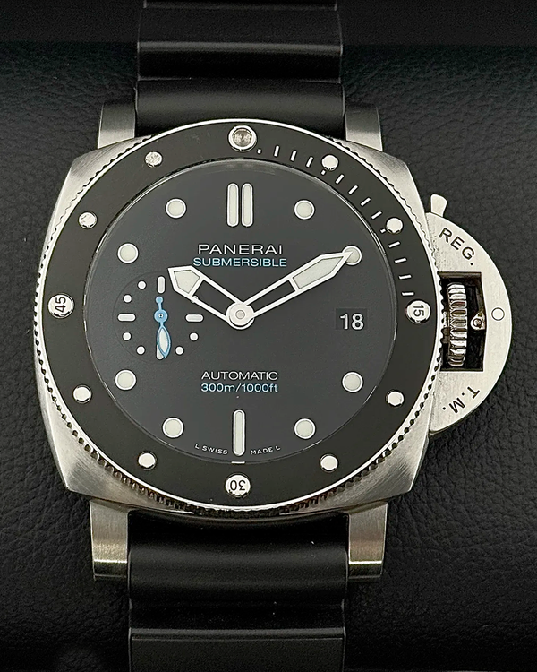 2020 Panerai Submersible 42MM Black Dial Rubber Strap (PAM00683)