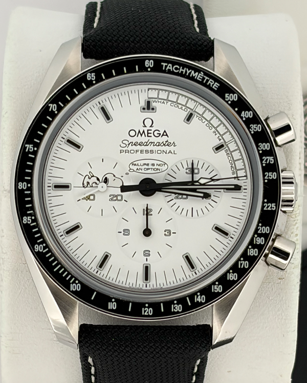 2016 Omega Speedmaster Professional Moonwatch "45th Anniversary Series Silver Snoopy Award" L. E. 42MM White Dial Textile Strap (311.32.42.30.04.003)