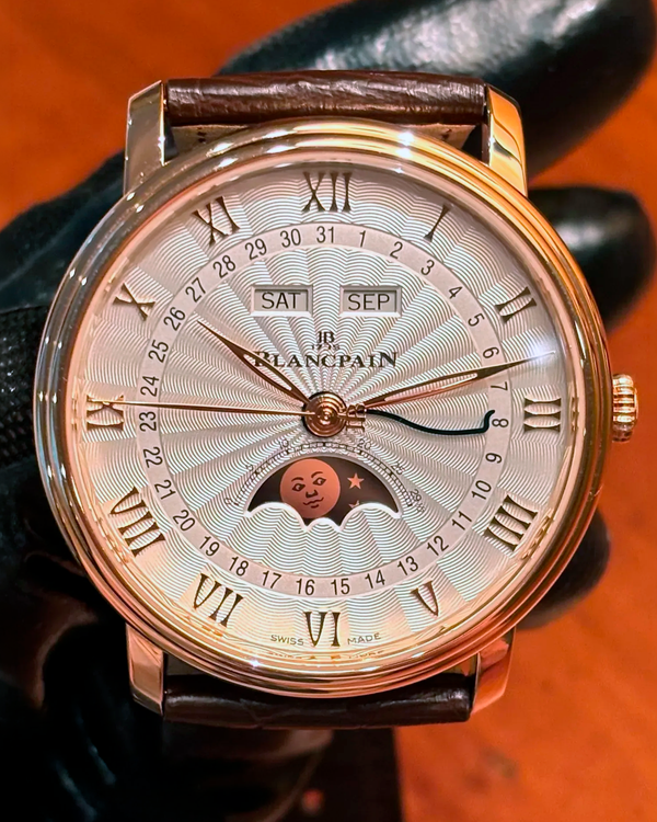2020 Blancpain Villeret Quantième Complet Demi-Savonnette 40MM Silver Dial Leather Strap (6664 3642 55B)