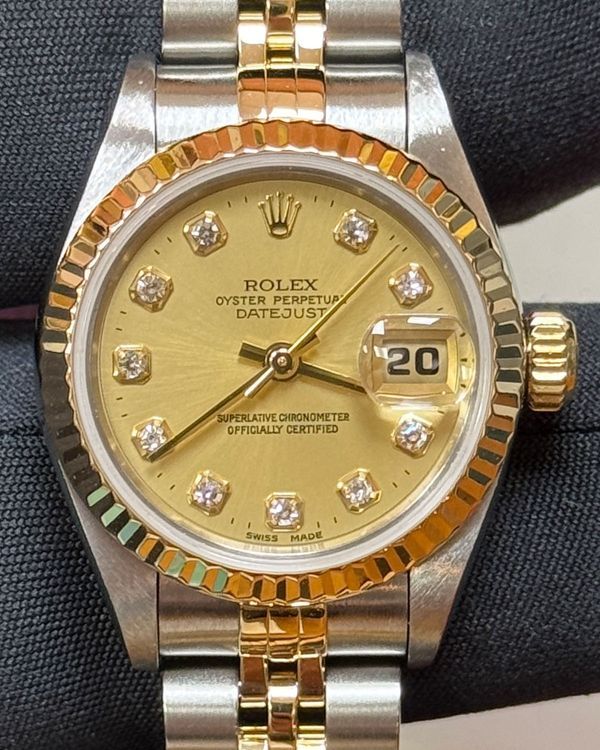 1991 Rolex Lady-Datejust26MM Champagne Dial Two-Tone Jubilee (69173)