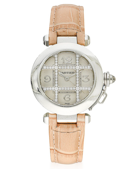 Cartier Pasha De Cartier 32MM Silver Dial Leather Strap (2400)