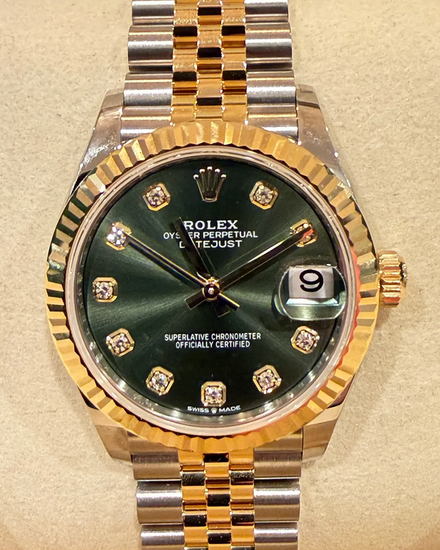 2026 Rolex Datejust 31MM Green  Dial Two-Tone Jubilee Bracelet (278273)