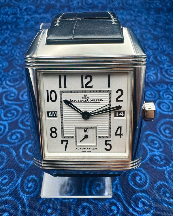 Jaeger-LeCoultre Reverso Squadra Hometime 35MM White Dial Leather Strap (230.8.77)