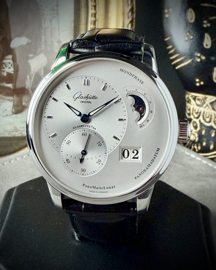 2022 Glashütte Original PanoMaticLunar 40MM Silver Dial Leather Strap (1-90-02-42-32-05)