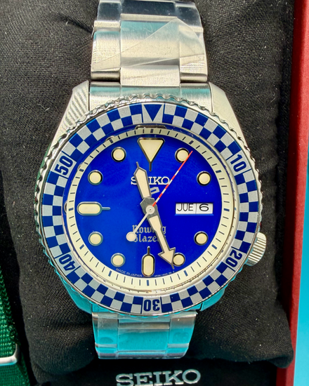 No Reserve - 2026 Seiko 5 Sports × Rowing Blazers Rally Diver L.E. 42.5MM Blue Dial Steel Bracelet (SRPM19)