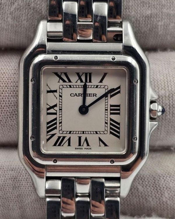Cartier Panthère De Cartier 27MM Quartz White Dial Steel Bracelet (WSPN0007)