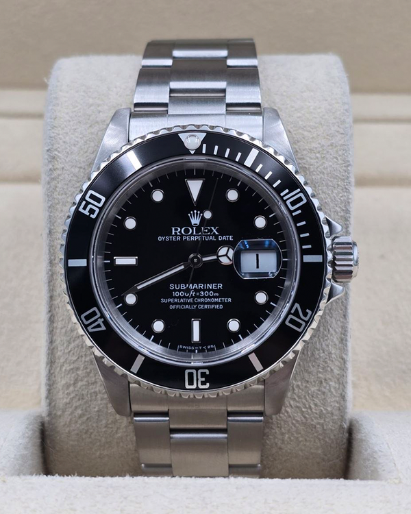 1989 Rolex Submariner Date 40MM Black Dial Oyster Bracelet (16610)
