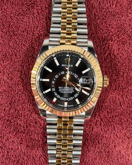 2025 Rolex Sky-Dweller 42MM Black Dial Two-Tone Jubilee Bracelet (336933)
