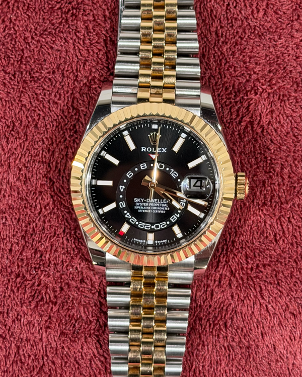 2025 Rolex Sky-Dweller 42MM Black Dial Two-Tone Jubilee Bracelet (336933)