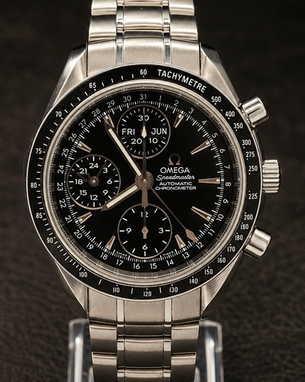 No Reserve - Omega Speedmaster Day-Date 40MM Black Dial Steel Bracelet (3220.50.00)