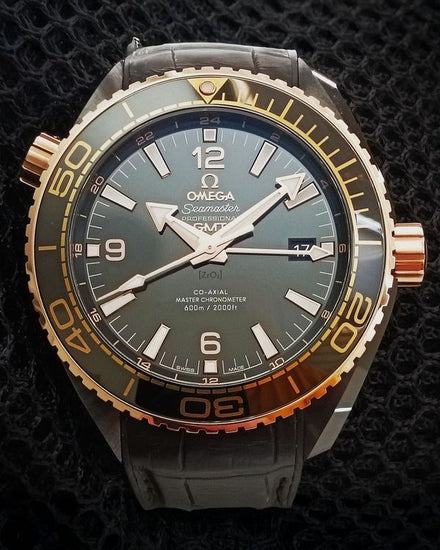 2017 Omega Seamaster Planet Ocean 600M "Deep Black" 45.5MM Black Dial Leather Strap (215.63.46.22.01.001)