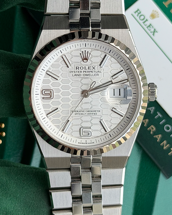 2025 Rolex Land-Dweller 36MM White Dial Flat Jubilee Bracelet (127234)