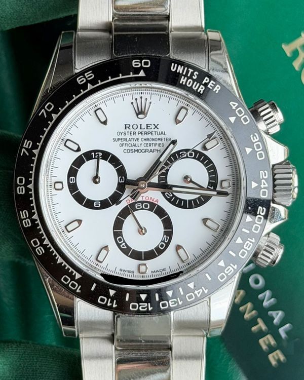 2021 Rolex Cosmograph Daytona "Panda" 40MM White Dial Oyster Bracelet (116500LN)
