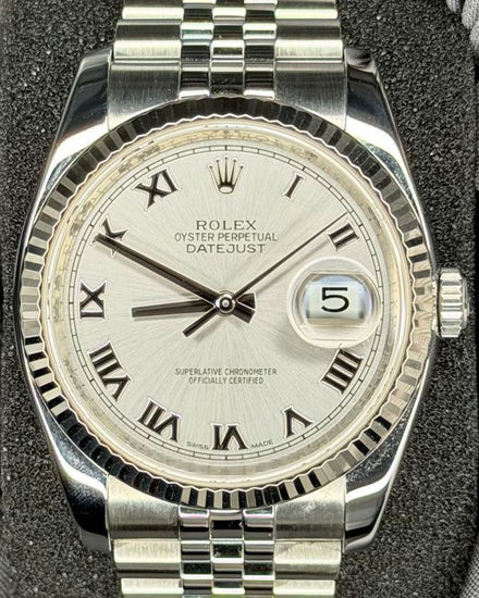 Rolex Datejust 36MM White Dial Super Jubilee Bracelet (116234)