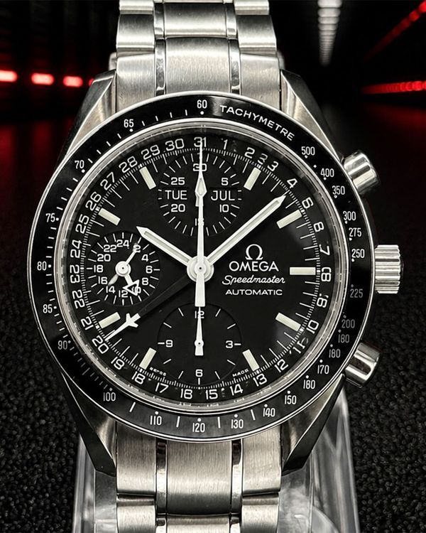 No Reserve - Omega Speedmaster Day-Date 39MM Black Dial Steel Bracelet (3520.50.00)