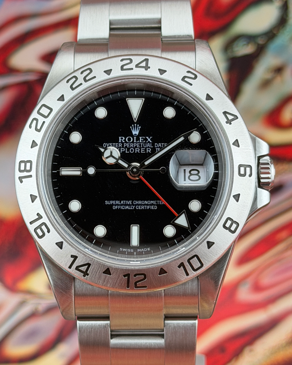 No Reserve - 2004 Rolex Explorer II 40MM Black Dial Oyster Bracelet (16570)