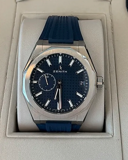 No Reserve - 2022 Zenith Defy Skyline 41MM Blue Dial Rubber Strap (03.9300.3620/51.I001)