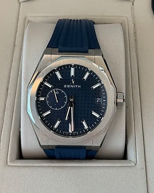 No Reserve - 2022 Zenith Defy Skyline 41MM Blue Dial Rubber Strap (03.9300.3620/51.I001)