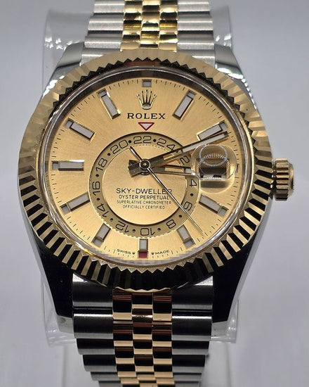 2026 Rolex Sky-Dweller 42MM Champagne Dial Two-Tone Jubilee Bracelet (336933)