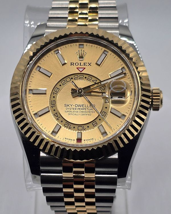2026 Rolex Sky-Dweller 42MM Champagne Dial Two-Tone Jubilee Bracelet (336933)