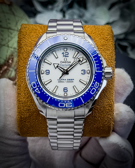 2023 Omega Seamaster Planet Ocean 6000M Ultra Deep 45.5MM White Dial Steel Bracelet (215.30.46.21.04.001)