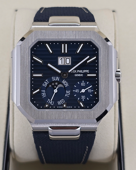 2026 Patek Philippe Cubitus 45MM Blue Dial Leather Strap (5822P-001)