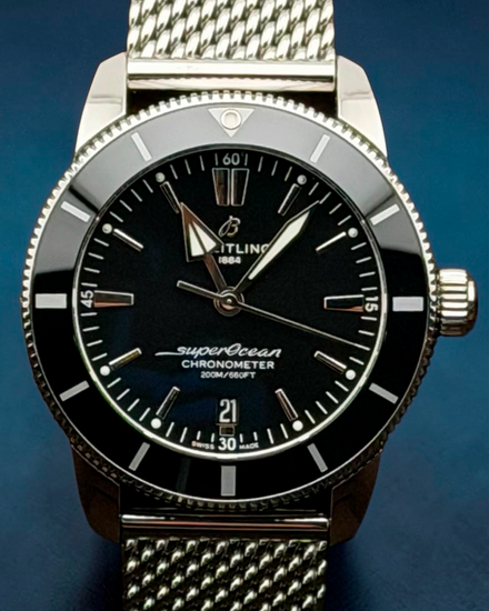 2023 Breitling Superocean Heritage II 44MM Black Dial Steel Bracelet (AB2030121B1A1)