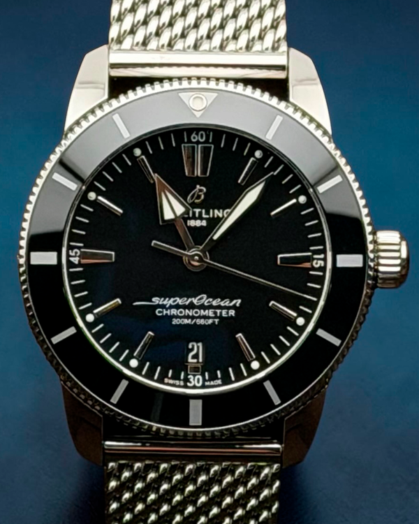 2023 Breitling Superocean Heritage II 44MM Black Dial Steel Bracelet (AB2030121B1A1)