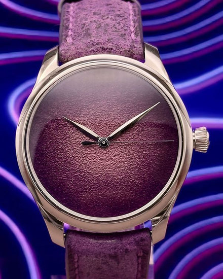 2026 H. Moser & Cie Endeavour Centre Seconds Concept 40MM Purple Enamel Dial Leather Strap (1201-1200)