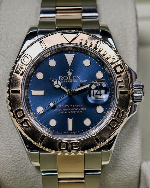 No Reserve - 2010 Rolex Yacht-Master 40MM Blue Dial Two-Tone Oyster Bracelet (16623)