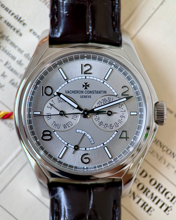 2019 Vacheron Constantin Fiftysix Day-Date 40MM Silver Dial Leather Strap (4400E/000A-B437)